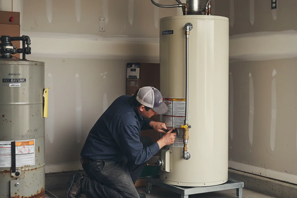 Water heater and shutoff valve replacement in Mt Zion